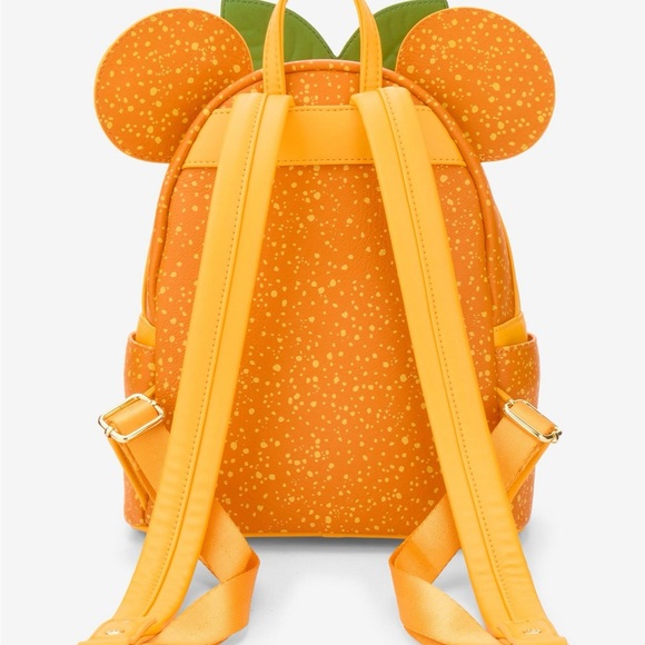Loungefly Disney Minnie Mouse Orange Ears Orange Scented Mini Backpack - Picture 3 of 5